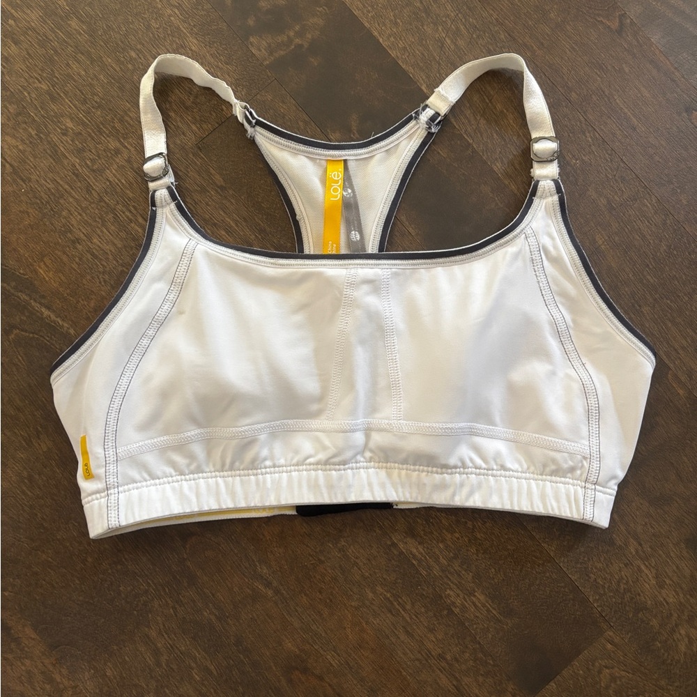 LOLË Athletic white Sports Bra
